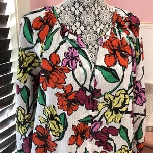 NWT Roller Rabbit Jorales Lucy Top, White XL